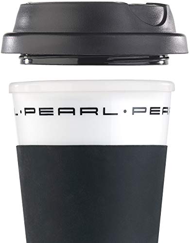 PEARL Kaffeebecher: 2er-Set Coffee-to-go-Becher mit Deckel, 350 ml, doppelwandig, BPA-f (Kaffee-to-Go-Becher, Isolierbecher mit Manschetten, Mikrowelle) – Bild 8