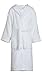 Kids Terry Cloth Robe 100% Cotton Kid's Hooded Bathrobe for Girl and Boy White large