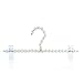 Hangerworld Pack of 2 Premium Metal Coat Hangers Covered in Pearl Beads with Plastic Clips - 12.5 Inches