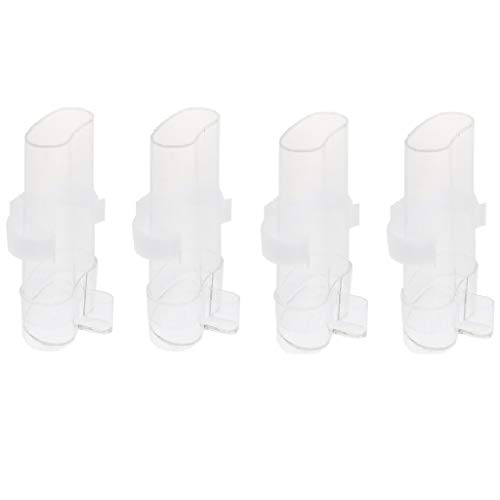 LOVIVER 4 Pcs Bird Waterer Bird Feeders Bird Feed Water Dispenser for Parrot Budgies Parakeet Cockatiels Conure Lovebirds Finch