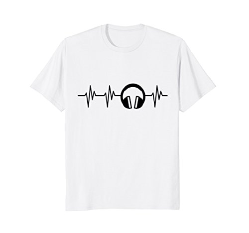 Headphones Heartbeat Funny Disk Jockey DJ T-Shirt Gift