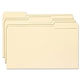 Smead File Folder with Antimicrobial Product Protection, 1/3-Cut Tab, Legal Size, Manila, 100 per Box (15338)