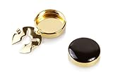 Black & Gold Button Covers - The Smart Alternative to Cufflinks for Regular Shirts