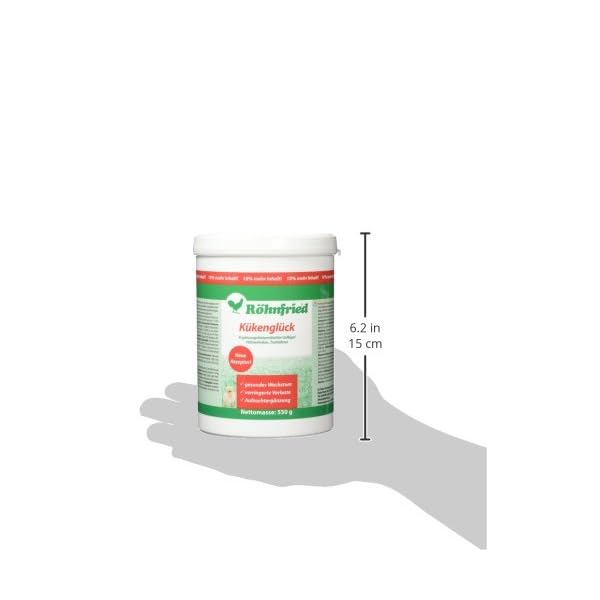 Röhnfried Kükenglück - Preparato per Allevamento (550 g), mangime per Pulcini con vitamine in Polvere, mangime per Pollo… Röhnfried Röhnfried Kükenglück - Preparato per Allevamento (550 g), mangime per Pulcini con vitamine in Polvere, mangime per Pollo…