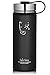Swig Savvy Sports Water Bottle, Vacuum Insulated Stainless Steel, Double Wall Wide Mouth Leakproof Lid - 18oz (Black)