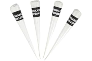 FlyBuy HUB White Clay Ceramic Cones for Lippan Art and Craft Materials Kit | Set of 4 Ceramic Cones | Craft Supplies (Set of 