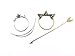 yueton 2pcs Antique Bronze Long Arrow and Silver Star Pierced Barrette Hair Fork Stick Hair Pin