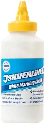 Silverline White Marking Chalk 250g CB63W Squeezy Bottle Pouring Spout view 3