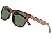 An Swallow Polarized Wood Sunglasses Men, Wooden Bamboo Sunglasses for Women (Walnut Wood, Green Lens)