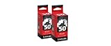 Lexmark 16G0093 Twin-Pack #50 Black Print Cartridge