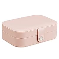 Poooyun-Life-收纳盒 Fashion Makeup Organizers Women Travel Necklace Earrings Rings Collection Book Jewelry Display Box Wholesale Accessories Case,Pink