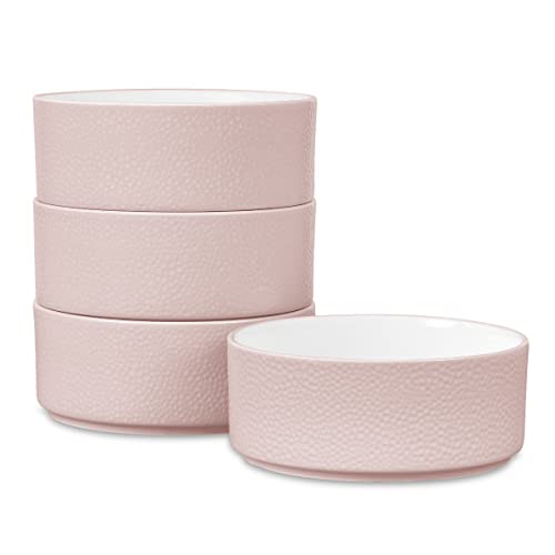 Noritake ColorTex Stone Blush Set of 4 Stax Cereal Bowls, 6", 20 oz.
