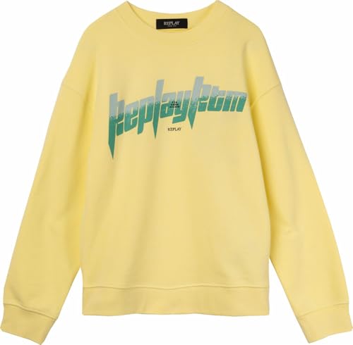 Replay Jungen Sweatshirt Sportlich, Pastel Yellow 750 (Gelb), 8 Jahre