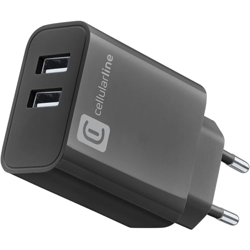 - MULTIPOWER 24W Ladegerät mit Zwei USB-A Anschlüssen - Ausgestattet mit Device Detect Technology: erkennt das angeschlossene Telefon und liefert die richtige Ladung - Schwarz