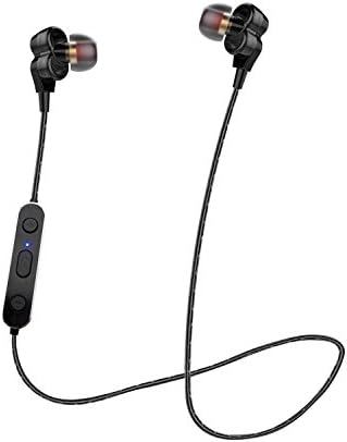 Kudear Wireless Headphones,Bluetooth Sports Headphones with Mic Stereo Sweatproof In Ear Earbuds, Dual Driver Bluetooth Earbuds for Gym Running Workout