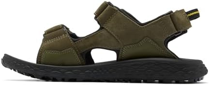 Konos Hiker Sandales de sport et d'extérieur à 3 sangles pour homme, Mousse antique Nori, 42 EU
