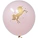 36 Unicorn Balloons Decorations 36 Pack 12” Light Pink White Purple and Turquoise Colors With Printed Gold Unicorns for Girls Women Kids Baby Shower Birthday Party Favor Supplies by Gift Boutique
