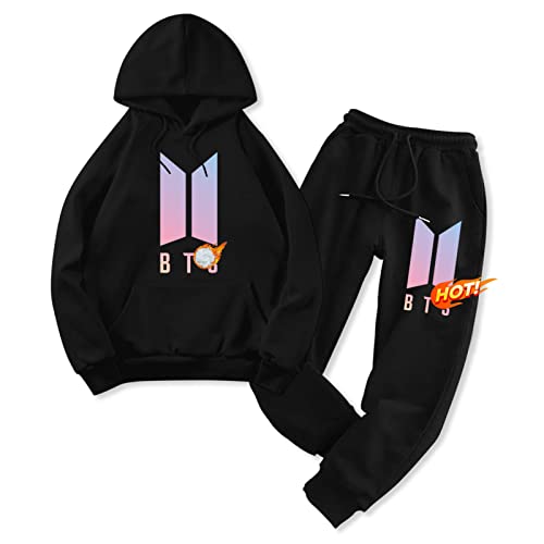 Womens Pullover Hoodies and Sweatpants Set Piece Outfit Set