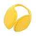 Motique Accessories Yellow Ear Warmers Men Women Solid Polar Fleece Winter Earmuff
