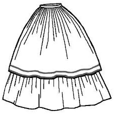 1859 Double Skirt Pattern