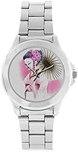 Christmas Gifts/Thanksgiving Day Gifts Japanese art Geisha Girl Unisex Stainless Steel Watch