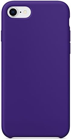 iPhone 8 Case, iPhone 7 Case,LINDIANSHUMA Liquid Silicone Gel Rubber Case with Soft Microfiber Cloth Lining Cushion for Apple iPhone 8 (2017)/iPhone 7 (2016),Ultra Violet