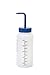 Vestil BTL-WW-16B-LBL Wide Mouth Low Density Polyethylene (LDPE) Round Squeeze Wash Bottle with Label and Blue Cap, 16 oz Capacity, Translucent