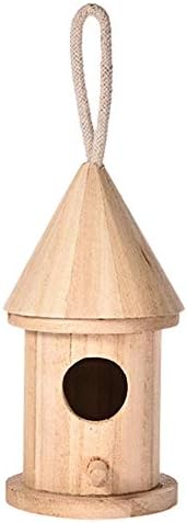 Wooden Bird Nesting Box Feeder house, preservative Handicrafts Nest Box for Wild Birds, environmentally friendly crafts, Classic Solid Bird Hotel Hanging Wild bird Table Feeder Station, Outdoor Garden