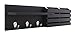 kieragrace KG Sydney Wall Shelf and Mail Holder with 3 Hooks - Black, 24