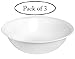 Corelle Livingware 1-quart Serving Bowl, Winter Frost White, Pack of 3