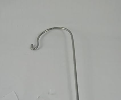 Silver Steel Colour Large Metal Garden Lantern Hook Crook: Amazon.co.uk