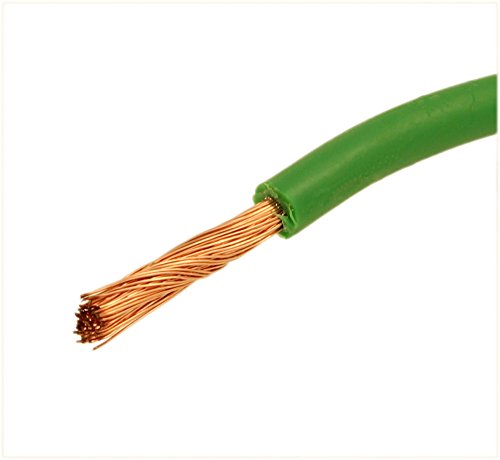 MyCableMart 100FT Antenna/Satellite Ground Wire, 10AWG, Stranded Copper Green