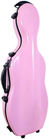 Tonareli Cello-shaped Adjustable Viola Case Pink with Wheels