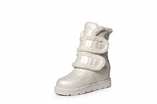 Carolbar Women's Faux Fur Fashion Hook-and-loop Warm Cute Wedge Heel Snow Boots (5.5, White) Carolbar Women's Faux Fur Fashion Hook-and-loop Warm Cute Wedge Heel Snow Boots (5.5, White)