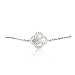 Retorica Silver Clover Bracelet - Mother of Pearl Pendant in 925 Sterling Silver