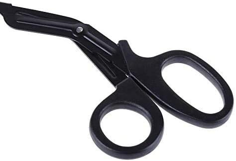 Spire Tools ® Utility Tuff Cut Trauma Shears First Aid, Paramedics, Nurses, Doctors, Firefighters, EMT, Tactical Stealth Black, Military-Grade Scissors 7.5"