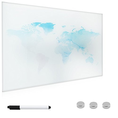 Buy Navaris White Board World Glass Memo Board Board