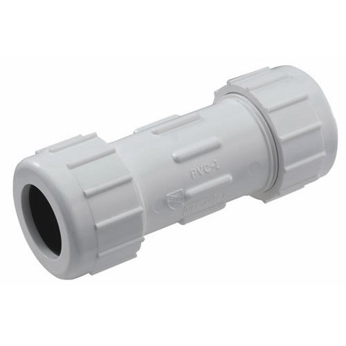 NDS CPC0500 1/2Inch Compression PVC Compression Coupling, Gray Pipe