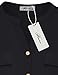 Finice Button Down Tunic, Womens Tops Stand Banded Collar Round Neck 3 Quarter Rolled Up Sleeve Button-up Loose Fit Daily Wear Chiffon Shirts and Blouses Black XXL