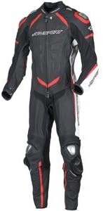 AGV SPORT 1 PIECE PODIUM LEATHER SUIT (BLK/RED/WHITE - SIZE 44)