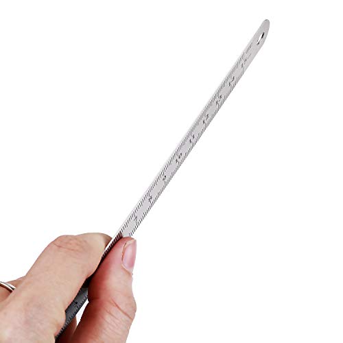 Juland 6 PCS Stainless Steel Ruler Office Metal Ruler with Convenient Storage Case Perfect Straight Edge for Easy Measurements - 6" /15CM - 20mm Wide x .0.5mmThick - Thumbnail 6