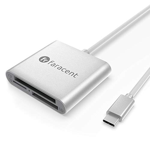 USB C to CF Card Reader, Faracent USB-C to Compact Flash SD TF Card Reader, 3 in 1 USB 3.1(Compatible Thunderbolt 3) for Lexax professional CompactFlash Card and Sandisk Compact Flash Memory Card