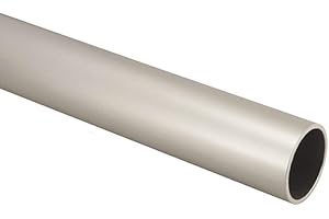 KITCHEN INVENTIONS 8 Feet Long Round Wardrobe Closet Gauge 14 Tubing Rod Application Clothes Hanging - 96 Inch Length (Matte Nickel)