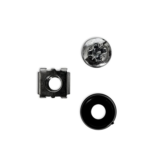 100 Pack - Rack Mount M6 Cage Nuts Mounting Screws Square Hole Server Rack Kit