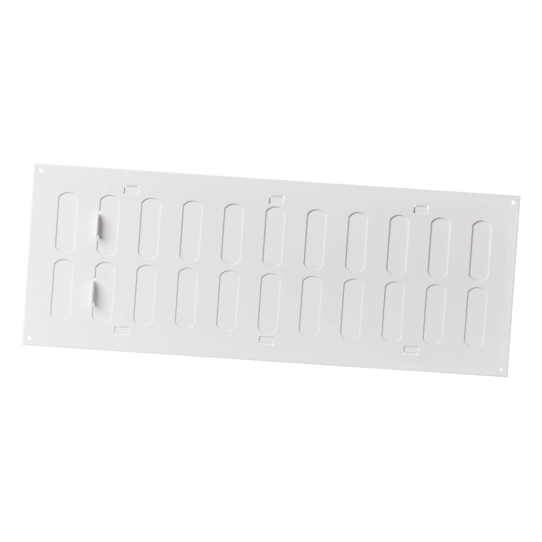 400x150mm (16x6") Sliding Grille Made of Sheet Steel – White Ventilation Grille Exhaust Grille