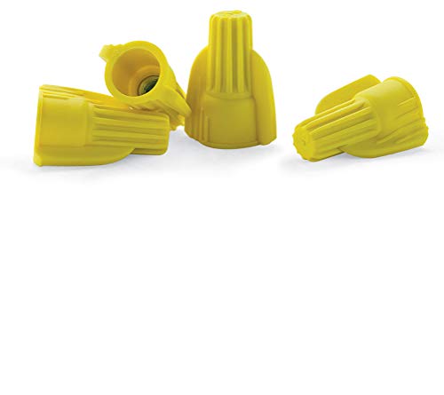 500 PCS Yellow Winged Wire Connectors, Easy Twist-On Ribbed Cap - UL Listed and CSA Certified