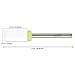 PANA 3/32” Flat Top Large Barrel Ceramic Bit - Extra Fine Grit - Professional Nail Drill Bit for Manicure Pedicure Acrylic Nail File Tools Cuticle Polishing Dremel Machine