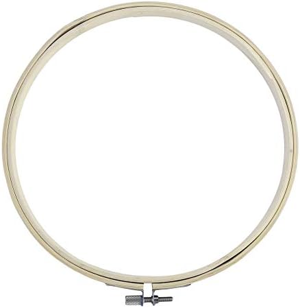 6 Different Size Round Shape Handy Wooden Cross Stitch Machine Embroidery Hoop Ring Bamboo Sewing Tool Accessory - Wooden Color 20cm