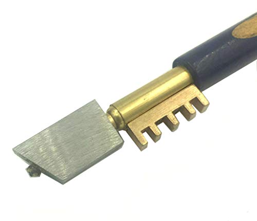 BRUFER 72361 Diamond Tipped Glass Cutter with Brass Snapper and Hardwood Handle - Pack of 2