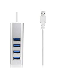 USB Hub,4 Ports Aluminum USB Hub Expansion High Speed USB 3.0 Ultra Slim Data Hub Splitter Switch Lead Adapter Cable for PS3,Xbox,WiFi,PC,MAC,Laptop,Notebook,Mac Book,Netbook,Tablet.Tab.Silver